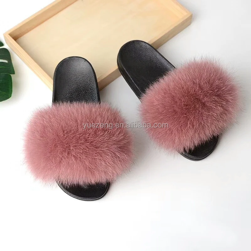 

Best style fur slippers Hot sale fur fluffy slide sandals Outdoor Fashion Slide, Customized color