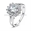 Latest fashion engagement big gemstone sunflower ring