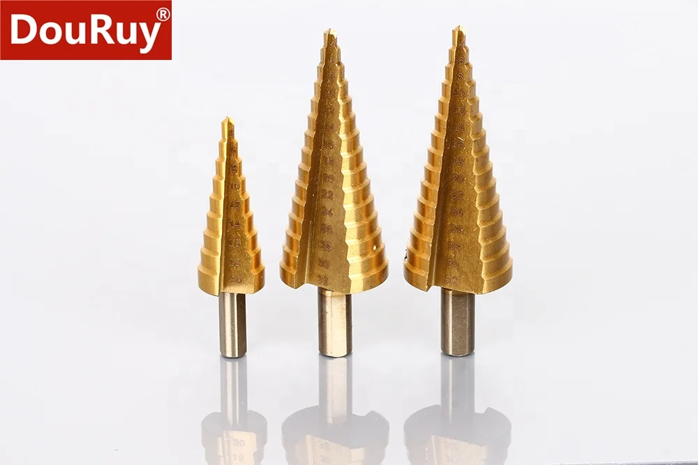 
Titanium Nitride Coated Steel Step Drill Bit Set <strong><span style=