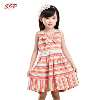 Sleeveless Design Children Clothing Smart Casual Dress For Girl Kids ...