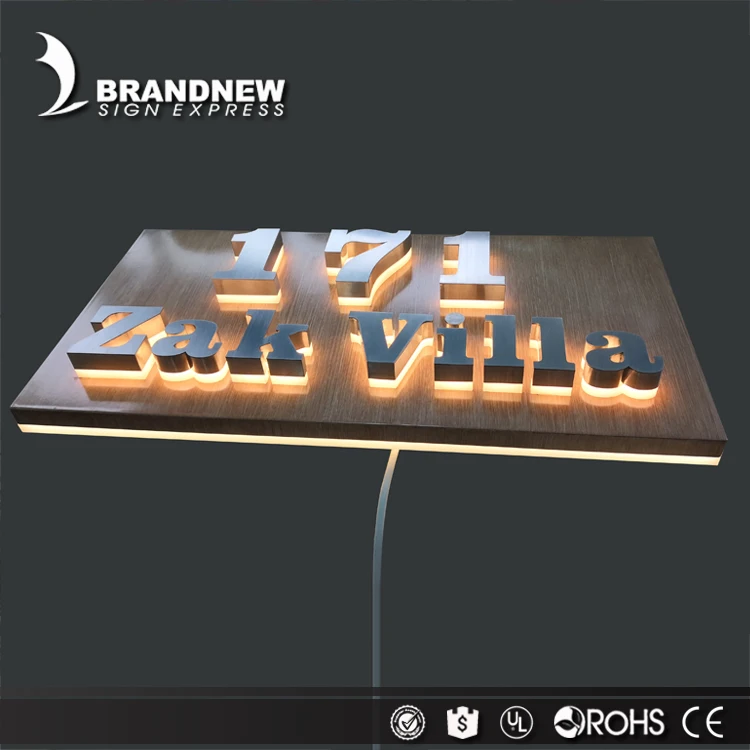 Oem Stainless Steel Acrylic Sign Makers Led Backlit Channel Illuminated