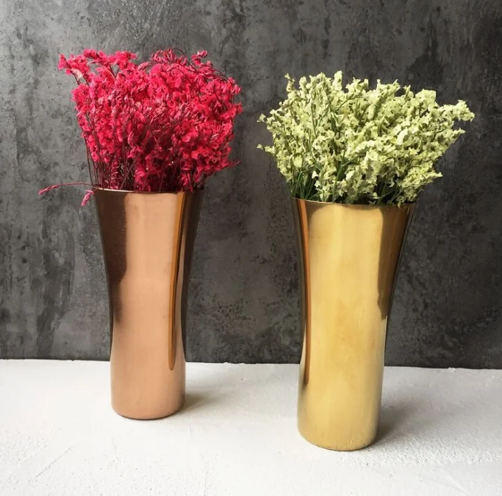 55111 2019 Home Decor Gold/rose Gold Metal 304 Stainless Steel Vase