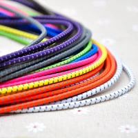 

In Stock Adjustable hood drawcords Elasticity Bungee Cord Reflective materia shoelaces With Various Sizes elastic cord 200Colors
