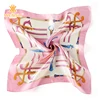 Fashion Excellent Logo Print Ladies Silk Scarf With Chain Pattern