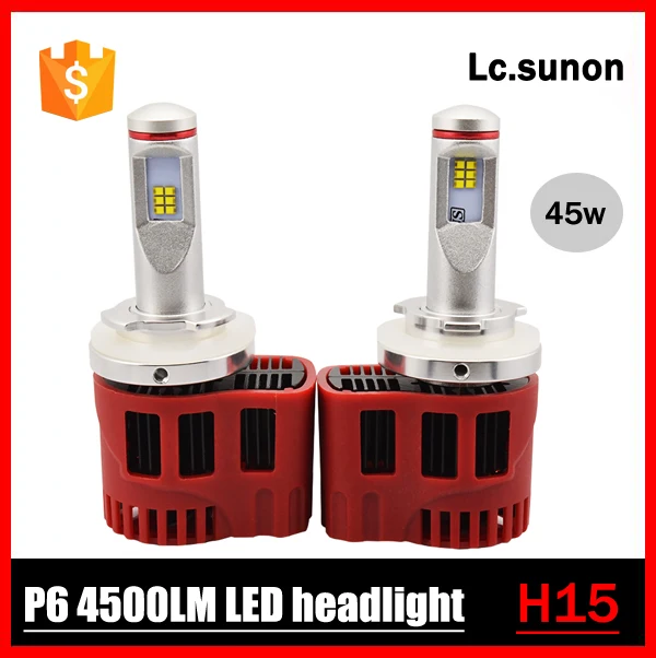 p6 canbus led headlamp high lumens 4500lm headlight