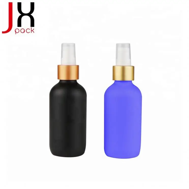 
1 oz 2 oz 3 oz 4 oz 30ml 60ml 120ml black frosted boston round glass mist pump spray bottles 