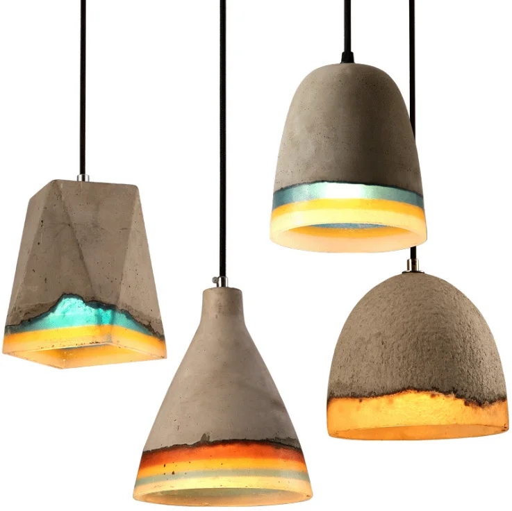 Rainbow Cement Color Vintage Pendant Lights Home Hotel Restaurant Decor Lighting Fixtures Chandeliers Hanging Lamp Retro Chandelier Product On Alibaba Cement Color Vintage Pendant Lights