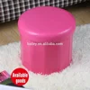 modern PVC leather15" foldable storage cube ottoman stool puff