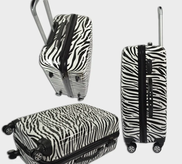 Fashionable Zebrastripe Plastic Materials Carryon Luggage Buy Bag