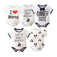 

Wholesale 100% cotton Baby Rompers New style Newborn Baby Clothes For 0- 24M Short Sleeve Jumpsuit Baby & Kids Outfits Clothes