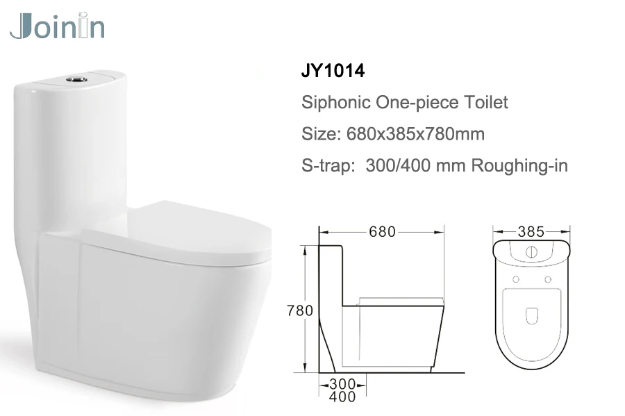 JOININ chaozhou big size sanitary ware Ceramic siphonic one Piece WC Toilet JY1014