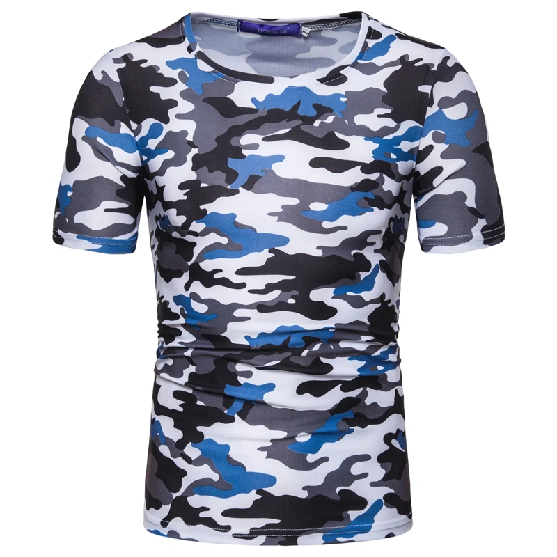 

Stock Short Sleeve Men's Military T-Shirts in Summer Customize Print Logo