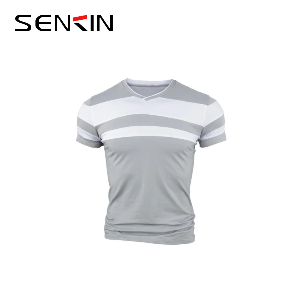 men's 100 polyester v neck t shirts