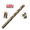 HSS fully Ground Tri-Flute Wood Brad Point Drill Bit with Three Cutting Spurs