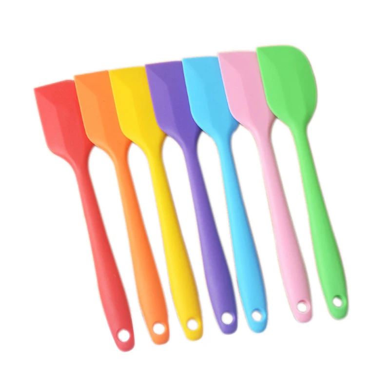 

Silicone Spatulas,Small Heat Resistant Non-Stick Rubber Scrapers, Red,organge,blue,green,pink,yellow,purple