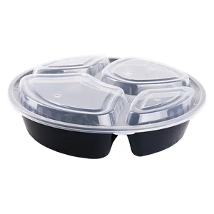 Image of 4 compartment disposable food container disposable lunch box disposable bento box