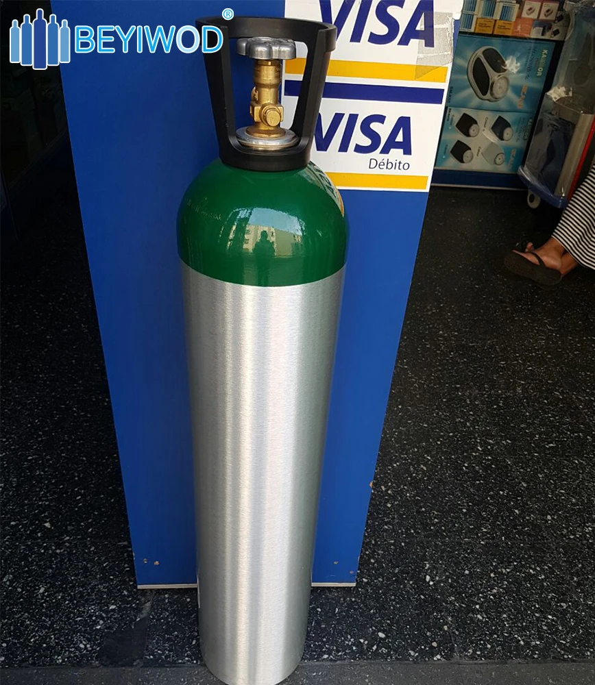 Medical 5l 10l Aluminum Oxygen Cylinder Oxygen Gas Cylinder With Cga870