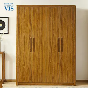 Ready Made Competitive Price Storage Assemble Solid Wood 4 Doors