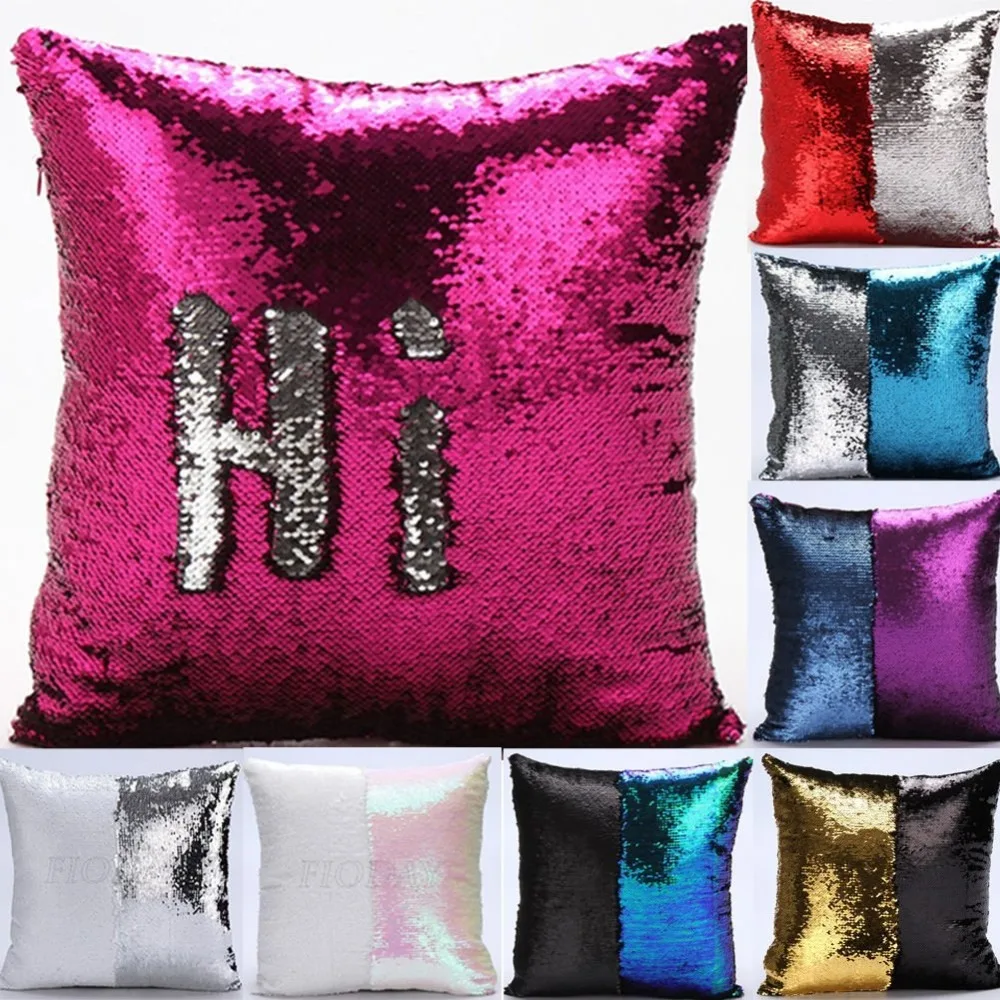 

Custom Creative sequin mermaid pillow Cover Magic Reversible Mermaid sequin Pillow Cases, As the picture show