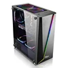 Coolzer D07 2019 latest new Custom design RGB Strip Light and temper glass computer GAMING Case pc tower case for gamer