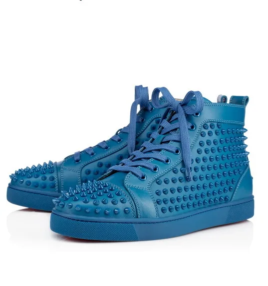 red bottoms sneakers blue