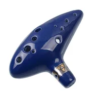 

Key Type Musical Instruments Blue Flute 12 Holes Ocarina Ceramic Cera Alto C Legend of Zelda Ocarina Flute Instrument