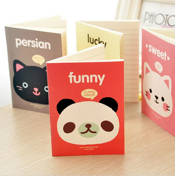 Magista School Material Escolar Free Shipping Kawaii Stationery Cartoons Animals Head Cover Notebook Pocket Exercise Book