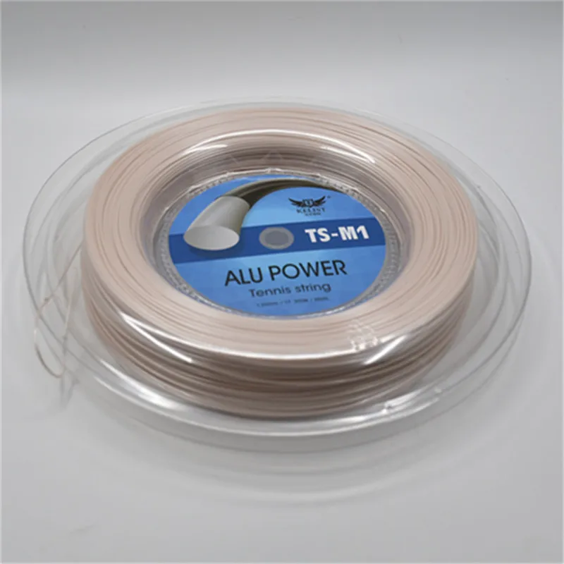 

latest hot sale good quality wholesale price 1.25mm 200m reel alu power polyester tennis strings, Black/white/gray/golden/pink