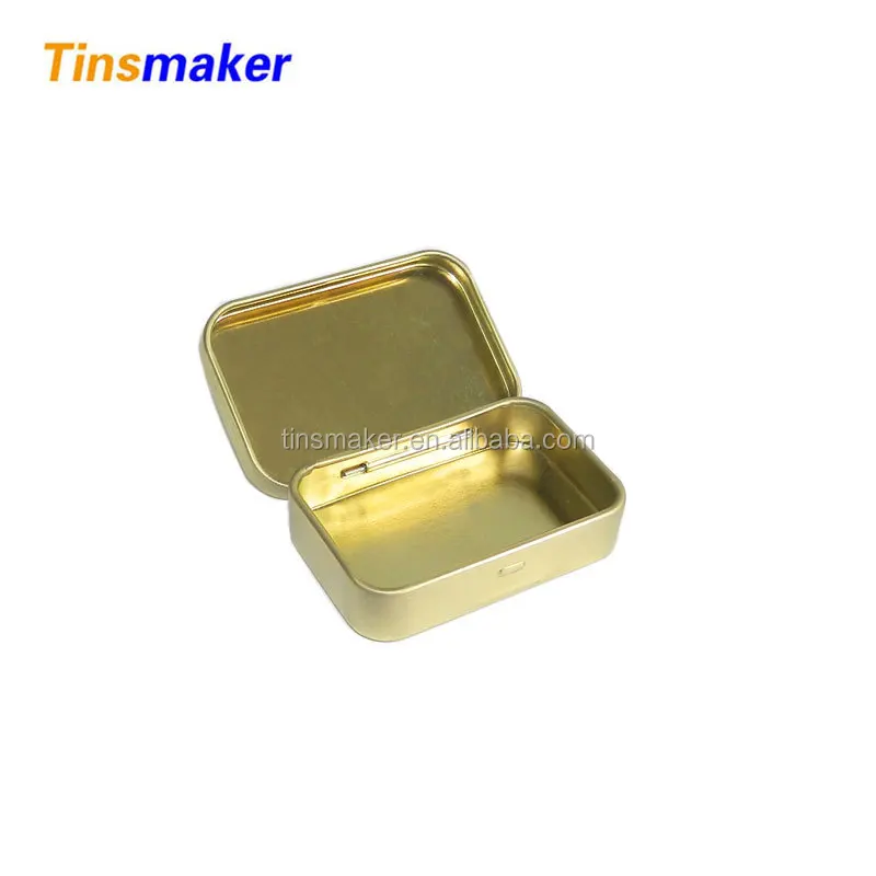 Mini Gold Tin Box,Small Hinged Tins Tin Boxes Handle Metal Boxes