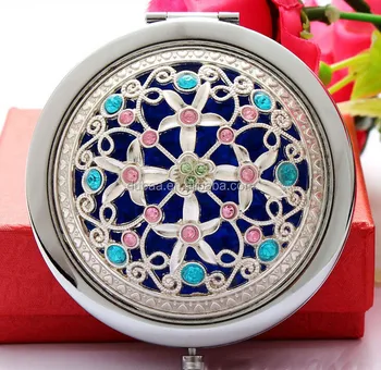 Le Silver Hollow Compact Make Up Handbag Mirrors Retro Le Silver Hollow Compact Make Up Handbag Mirrors Retro Travel Pocket