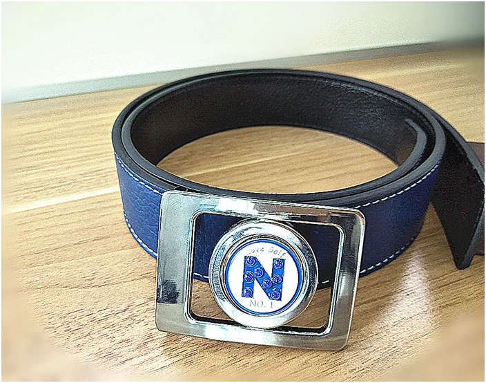 New Style Custom Logo Cowhide Golf Leather Belts With Marker Buy Belt Golf,Golf Belts Men,Golf