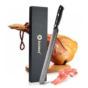 Image of Ultra Sharp Premium 12-inch German Steel Ham Carving Knife Best for Slicing Roasts