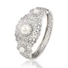 51093 Xuping pearl indian white gold plated bangles,white gold stone bangle design,kamar bandh indian jewelry
