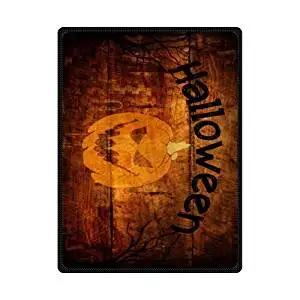 SOFTKIITY Custom Happy Halloween Pumpkin Blanket And Throws Travel Blankets Size 58inch x 80inch (Large)