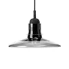 Smoke gray amber milk white transparent matte black glass opera suspension Lamp with mini ceramic pendant lampholder