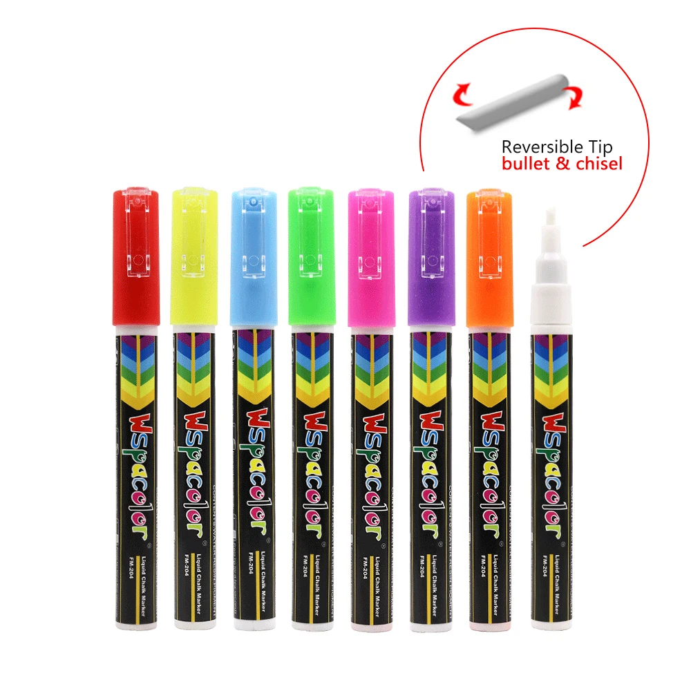 3mm Fine Tip Versatile Liquid Chalk Marker Pens 8pack To Write On Any