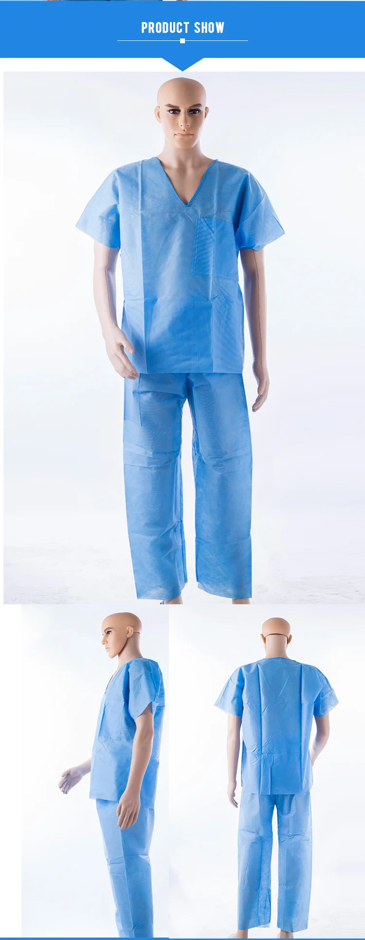 Hospital Gown Patient Nonwoven Patient Gown  Reusable 