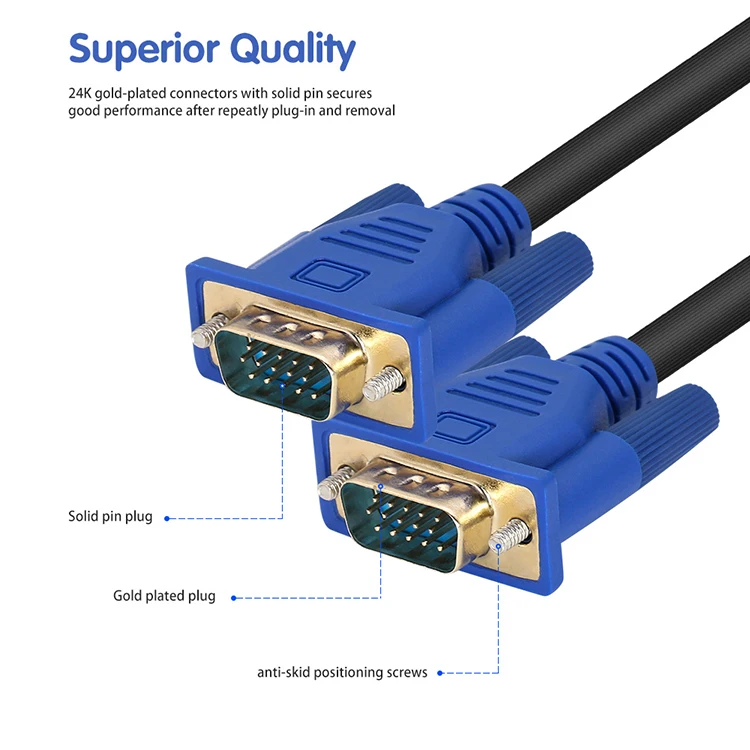10m 20m 30m Price 9 Pin Female To 15 Pin Male Rs232 Female To Vga Male