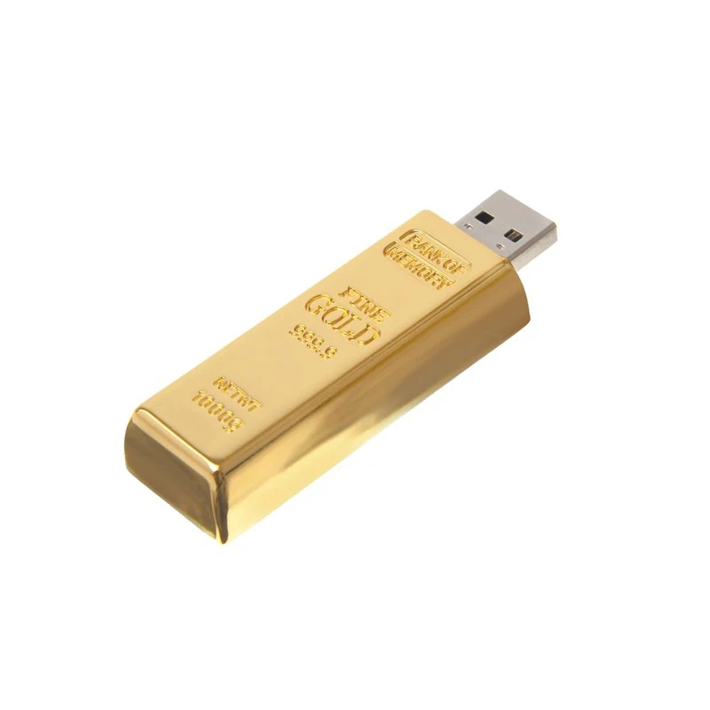 

Bulk Gold Bar Metal Logo Printing USB Flash Drive 2GB 4GB 8GB 16GB, N/a