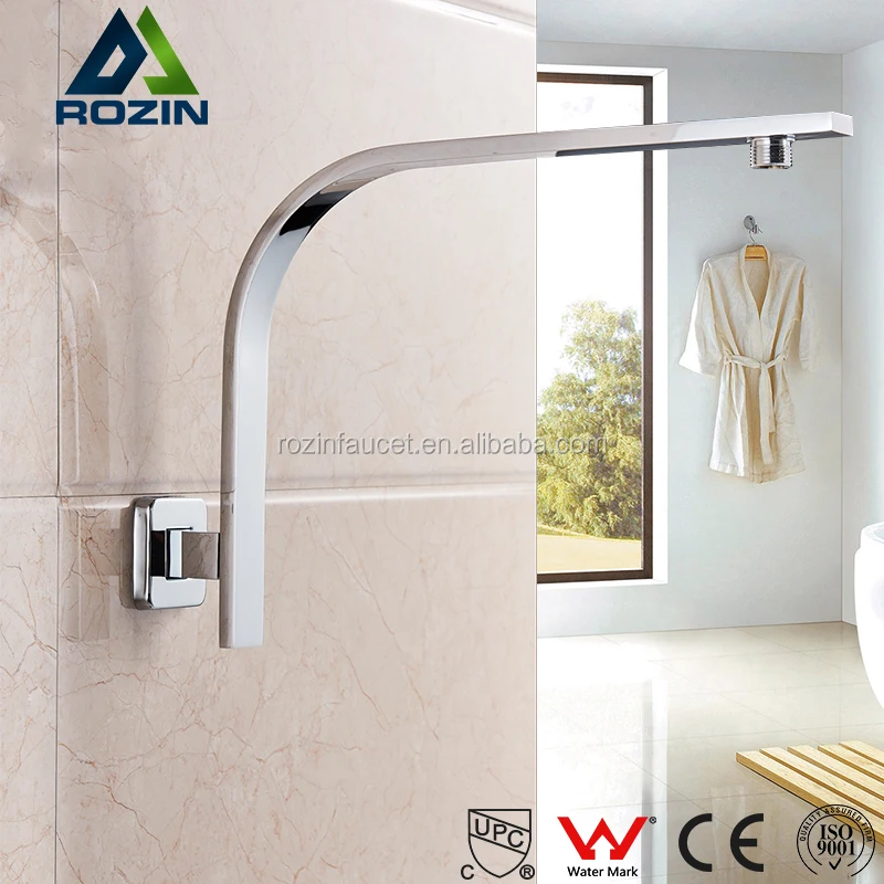 Rozin Chrome Brass Shower Arm Swan Neck Design Bathroom Shower Head