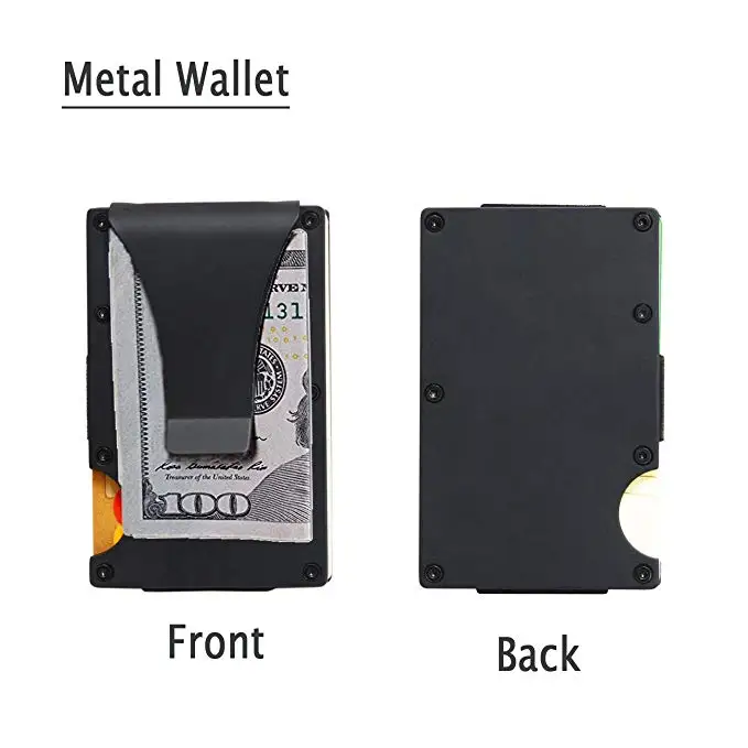 

Hot Aluminum Rfid blocking credit card holder with money clip