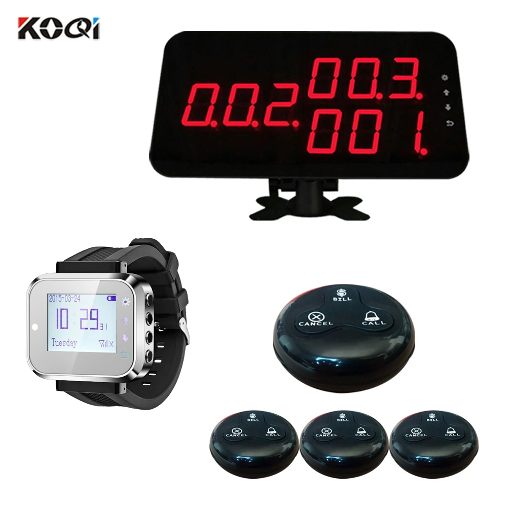 

Wireless Electronic Number Display System For Restaurant Table Caller Waiter Buzzer Call System