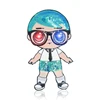 flashing LED lighting sequin patch for boy's clothing