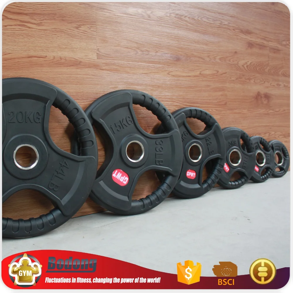 Wholesale china factory rubber fitness bumper gym equipment 60kg weight lifting dumbbell barbell weight plate set
