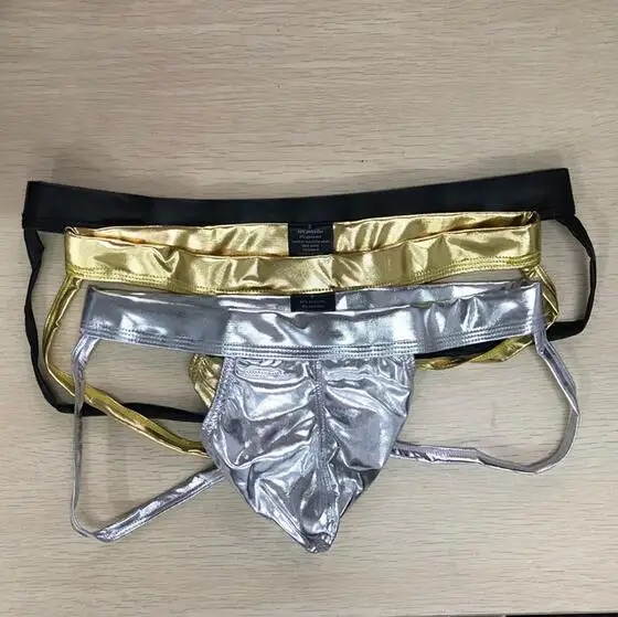 

Hot Sexy Men's Thongs G-string T-back Boxers Underwear Faux Leather Jockstrap Trunks