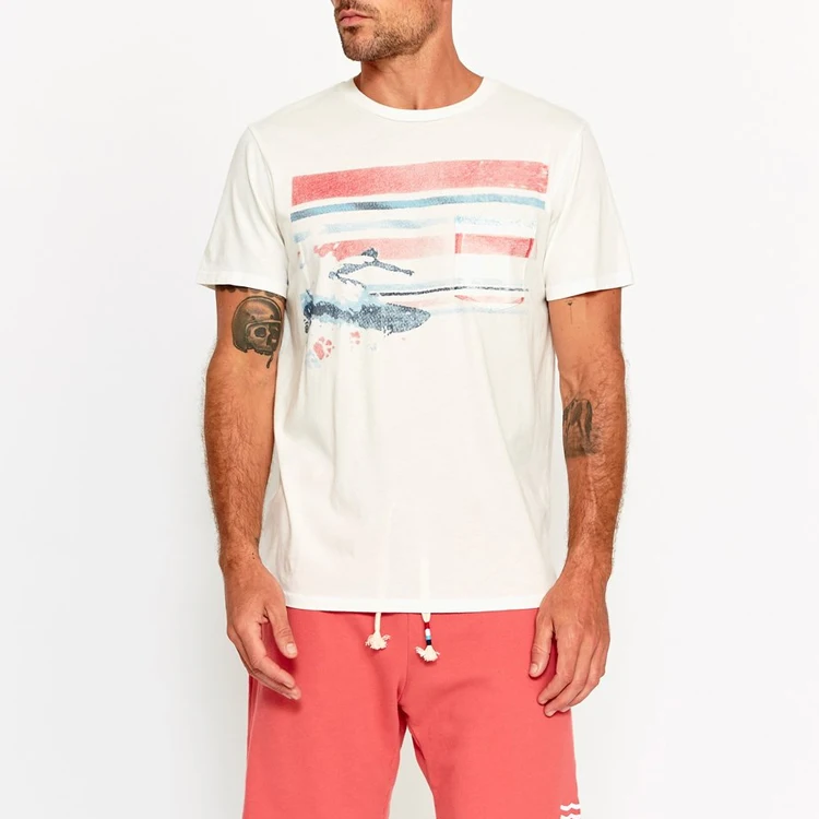 Thin Cotton T Shirt Men Silk Screen 