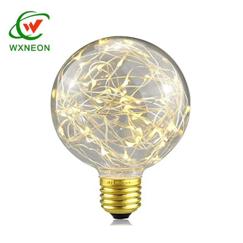 Factory Supply 3W G95 E27 Fairy Light Slivery Wire Starry Led Bulb