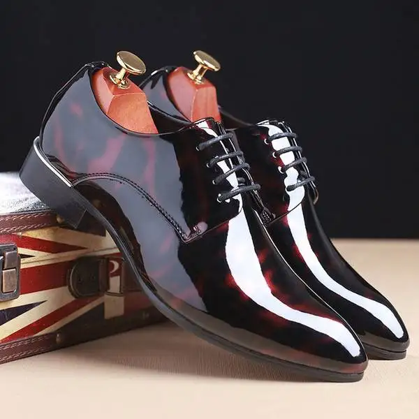 

New England men's Leather Shoes Mens size business boutique pointed shoes