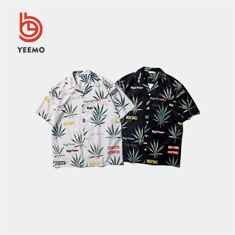 

Yeemo Fashion Designer Digital Printed Plus Size Men's Summer Hawaii Pent Shirts