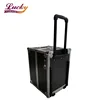 Aluminum Rolling Flight Case Wheels And Handle 100 LP Vinyl Records Black Portable LP Record case